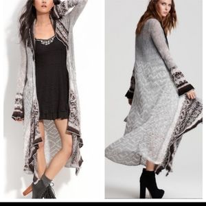 Item #24 Rare Free People Fair Isle Duster Sweater